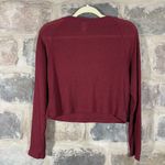 Divided Crop Top Woman's Medium Pearl Accent Ribbed Holiday Party Festival Photo 5