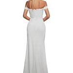 Boutique White Off-The-Shoulder lace and satin Prom Dress  Photo 2