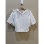 joe's jeans New  Eyelet‎ Puff Sleeve Top Size Small White Collection Photo 2