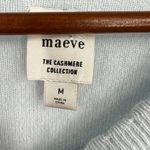 Anthropologie  Maeve Puff Sleeve 100% Cashmere Cardi Sweater blue medium or small Photo 7