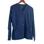 Greys Anatomy by‎ Barco Women Scrub Top L Medical Uniform Nurse Workwear Dental Blue Size L Photo 6