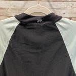 Kyodan Womens XS Cycling Running Shirt White Aqua Black Long Sleeve 1/4 Zip Photo 7