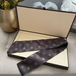 ✨🤎Brown Patterned Silky Scarf🤎✨NEW Brown Photo 0