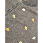 Foxcroft  Women's Full Zip Cardigan Sweater Brown Leaves Size XL Photo 1