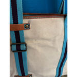 Gap  Women's Tote Bag, One Size, Beige & Teal circa 2006 Photo 2