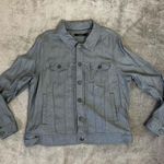 Tahari  Gray Button Down Shirt Jacket Size L Photo 1