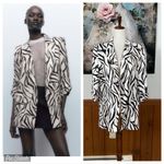 ZARA Gorgeous  Satin Zebra Blazer! Photo 1