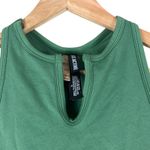 PINK - Victoria's Secret NWT Pink Victoria’s Secret Seamless Crop Top Womens S Green Notch Neck Ribbed Photo 2