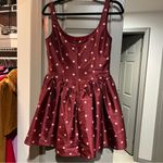 Hutch  Burgundy Red Polka Dot Mini Dress NWT Photo 12