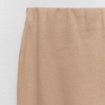 ZARA  Tan Ribbed Textured Maxi Tube Skirt Women’s Size M Medium NWT Photo 5