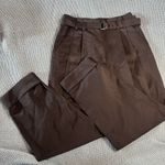 Elizabeth and James Rock Casual Belted Pleated/Cuffed Pants in Black. Size 8 NEW Photo 0