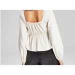 And Now This Baby Doll Fix Women’s White Blouse Small Photo 1