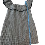 Tommy Bahama Black Gingham Dress Off Shoulder Ruffle Trim Casual Mini Medium Photo 2
