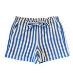 J.Crew white blue striped linen blend paperbag shorts M Size M Photo 2