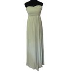 Lulus  Sage Green Convertible Strapless Maxi Dress Formal Wedding Guest Gown Sz S Photo 2