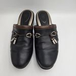 Ariat Leather Clogs Mules 7.5 B Black Brown Tassel Slip On Comfort Wedge Shoes Photo 1