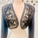 Niki Elegant Black Embroidered Women's Vintage Bolero Jacket Size M Photo 7