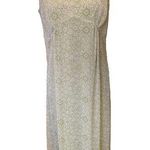 Kari New York Vintage Y2K Green Hippie Boho Whimsical Earthy Floral Midi Dress Size 10 Photo 0