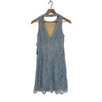 Vince Camuto Lace Halter Neck Dress Light Blue A Line Size 2 Photo 3