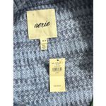 American Eagle New  Women's Size Medium Blue Pullover 1/4 Zip Jacket Linen Wool Photo 4