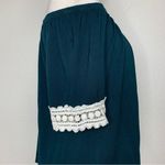 Rainbow & Cupcakes Green Crochet Trim Off Shoulder Top Green Photo 7