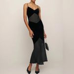 Reformation NWT Melvina Velvet Maxi Dress in Black Photo 1