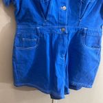 Peach Love California Peach love Boutique NWT Blue Denim Short Sleeve Romper large READ Photo 1