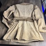 Marciano  Beige and Chocolate 100% Leather Trench Coat Photo 5