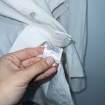 Eileen Fisher  White Camp Linen Blend Button Down Oversized Shirt Size Small Photo 7