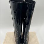 J.Crew  Italian Leather Knee High Boots Black Patent Leather Photo 4