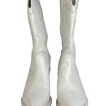 ILV Women's White Embroidered Pointed Toe Slip On Cowboy Western Boots Size 10 Photo 1