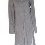 J.Jill  DRESS Small Gingham Knit Side-Snap Dress Long Sleeve Photo 13