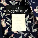 CAROLE LITTLE Vintage Long Sleeve Navy Floral Dress Women’s Size 6 Blue Photo 5