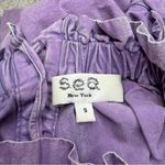 Sea New York Layla Quilted Puff Sleeve Ruffle Top Orchid Purple Small S Cottage Photo 3
