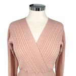 Lucky Brand Blush Cable Knit Sweater Dress Pink Size Petite Medium NWT Photo 2