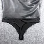 EXPRESS NEW  Black Vegan Leather Sleeveless Bodysuit Capsule Piece Size Small NWT Photo 8