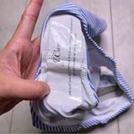 J.Crew NWT  Nautical Stripe Low Rise Hipster Bikini Bottom M Blue White #3040 Photo 9