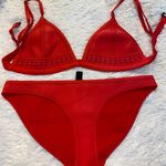 Triangl red bikini Photo 0
