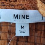 Mine Brown Puffy Sleeve Blouse with Crochet Detail NWOT Size Medium Photo 7