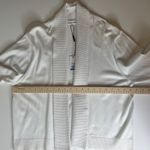 Calvin Klein  Open Front Cardigan Women's XL White Ribbed Knit Casual Office‎ Photo 7