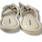 Free People Size 11 Brynn Bow Sandals Grey Nude Flip Flops Thongs Neutral Italy Photo 9