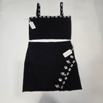 Saylor  Finney Crop Top & Mini Skirt Set in Black large Photo 2