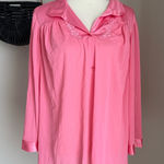 Vanity Fair Vintage  Pink Button Nightgown Top, Size XL Photo 0