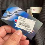 Genx Clothing Women’s Long Sleeve V Neck Rib Knitted Black Crop Top Size Small Photo 10