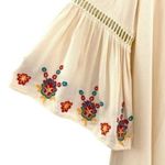 Oddy Embroidered Cream Boho Peasant Top Photo 4