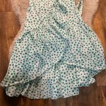 Rebecca Taylor  Size 8 Emerald‎ Daisy Dress Wrap Ruffle 3/4 Puff Sleeve Floral Photo 3