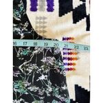 Vera Wang Simply  Black/Green Floral Chiffon Sleeveless Blouse Size Medium Ruffle Photo 4