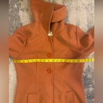 Women’s Orange Vintage Wool Pea Coat Size M Photo 5