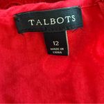 Talbots Red Eyelet Circle Lace Short Sleeve Shift Dress Size 12 Party Holiday Photo 5