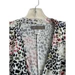 Stina Sayre Long Sleeve Wrap Dress Size Small Leopard Print Cotton Knee Length Black Photo 2